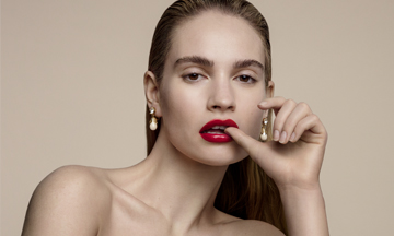 British actress Lily James stars in Burberry Beauty campaign